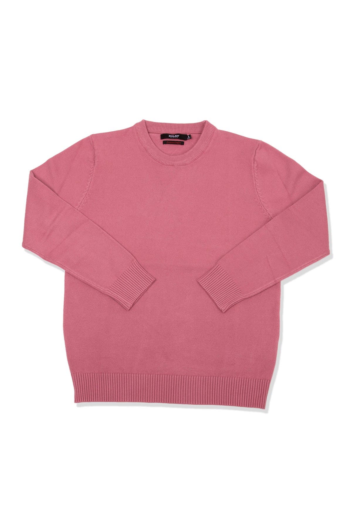 X-ray Kids' Basic Crew Neck Sweater In Light/pastel Pink3