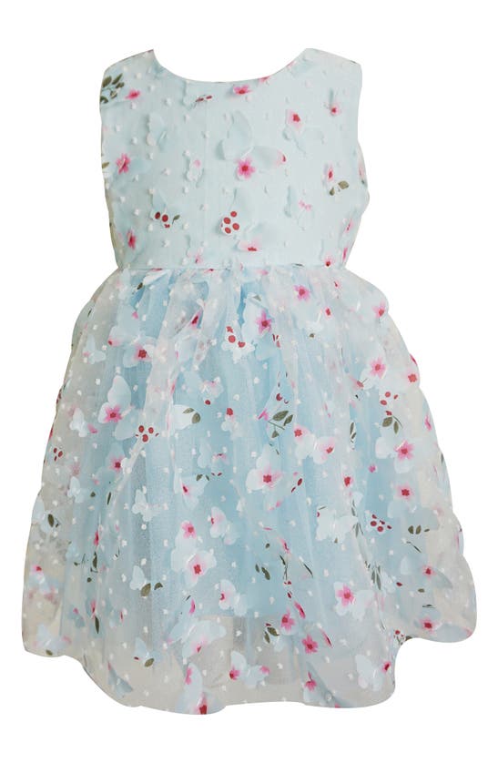 Shop Popatu Kids' 3d Butterfly Party Dress In Blue