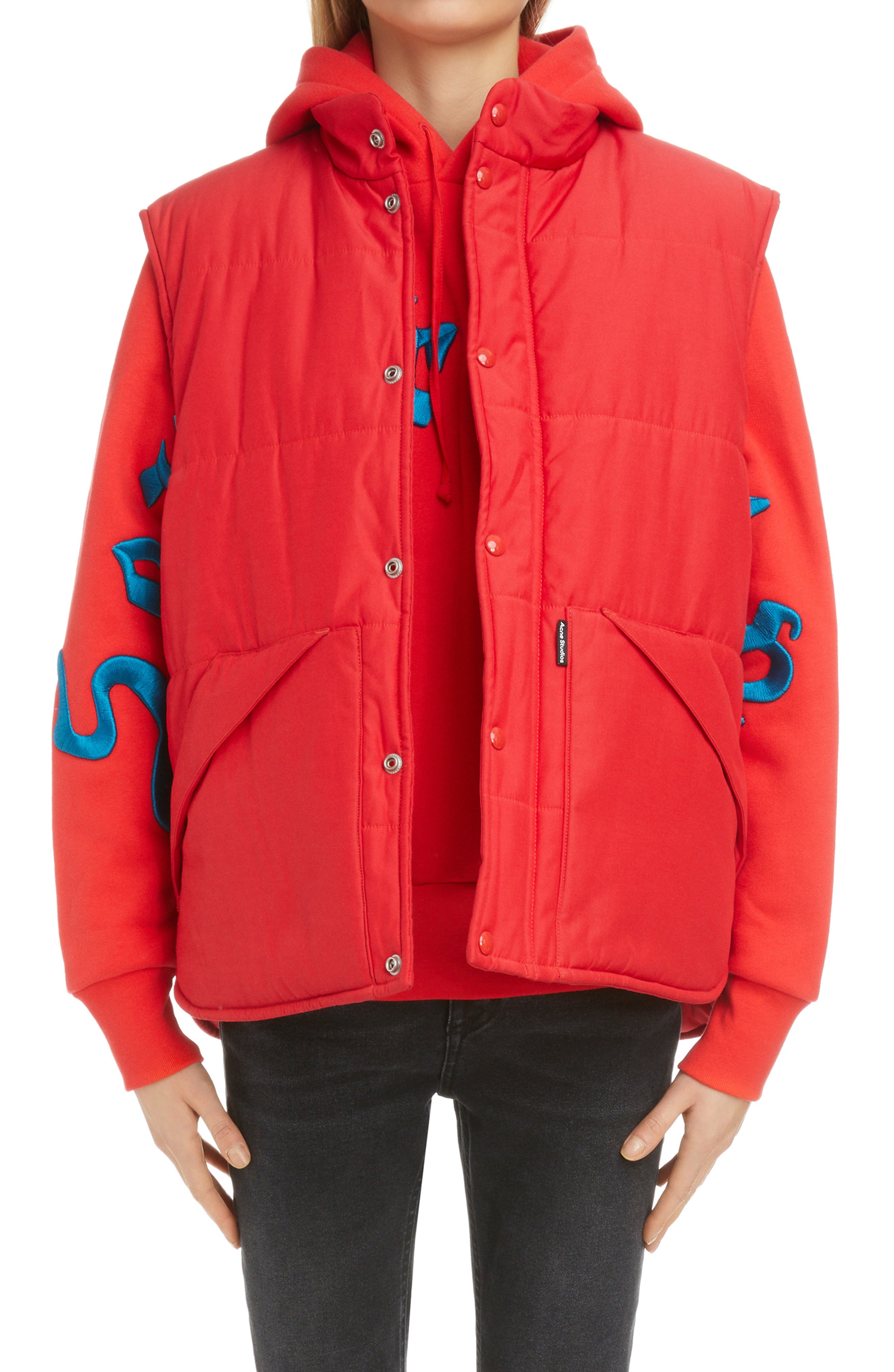 red designer coats