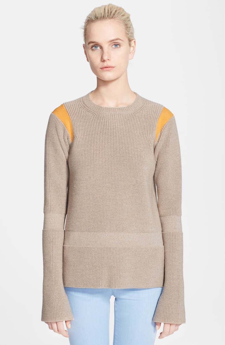 Stella McCartney Contrast Shoulders Wool Sweater | Nordstrom