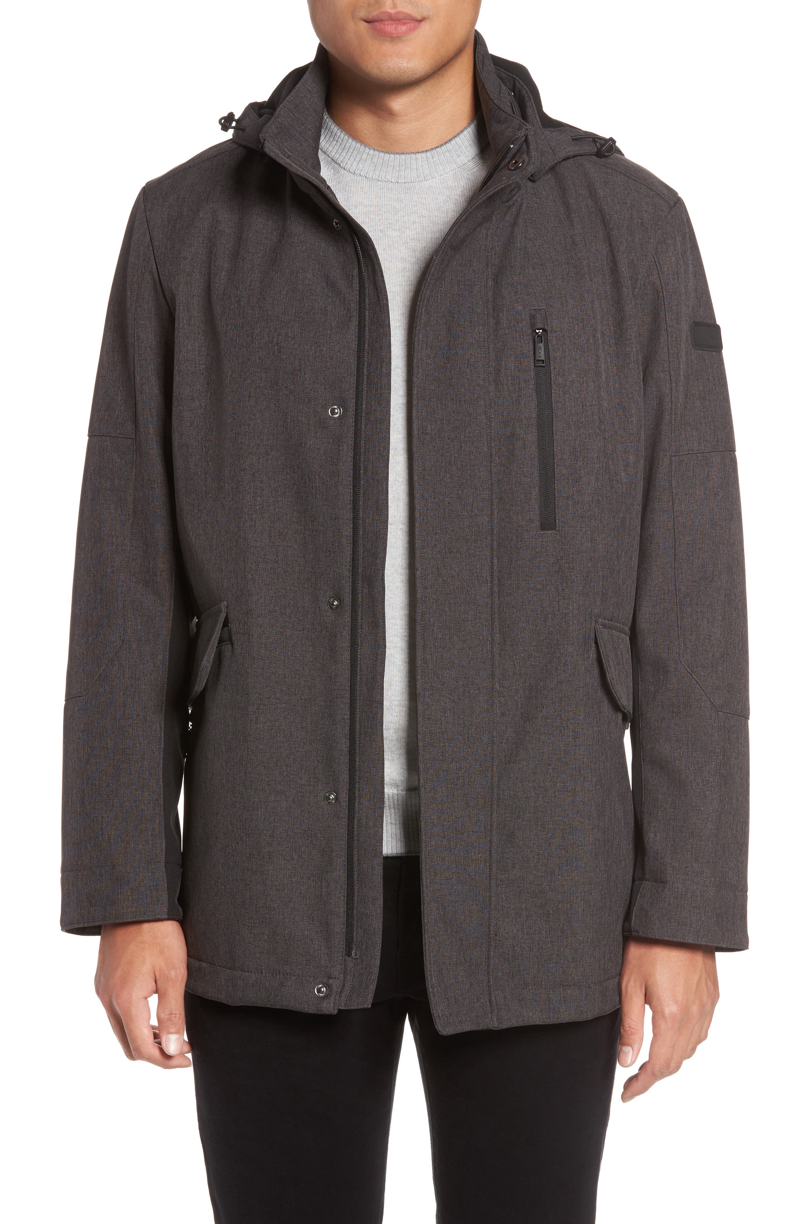Tumi Understated Commuter WaterResistant Jacket with Removable Hood