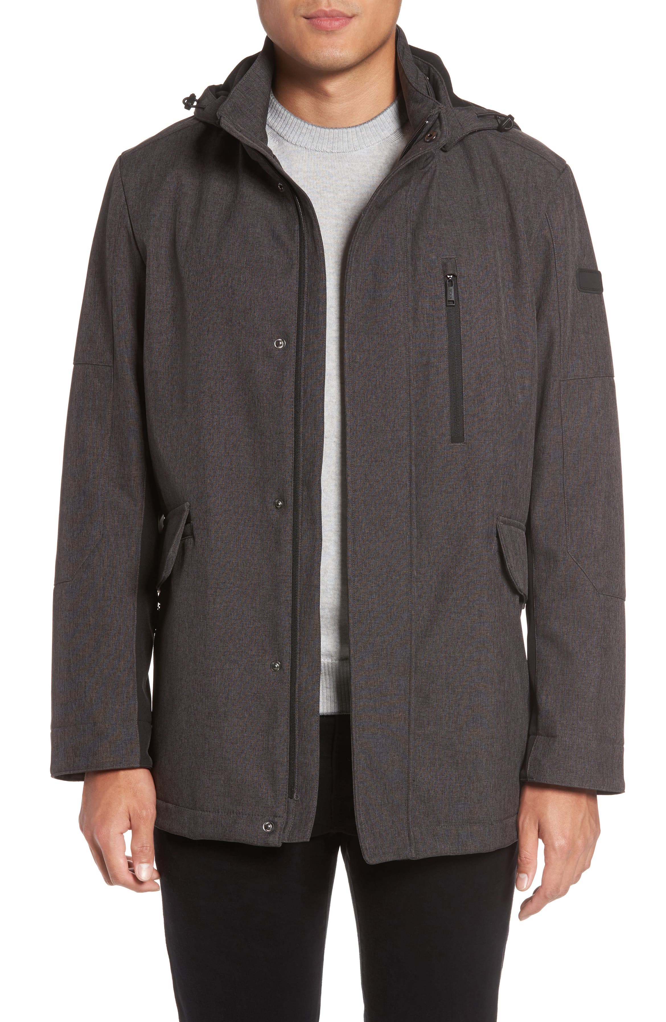 Tumi Understated Commuter Water-Resistant Jacket with Removable Hood ...