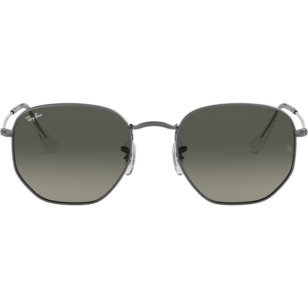 Ray Ban Ray-ban 51mm Geometric Sunglasses In Gunmetal/grey Gradient