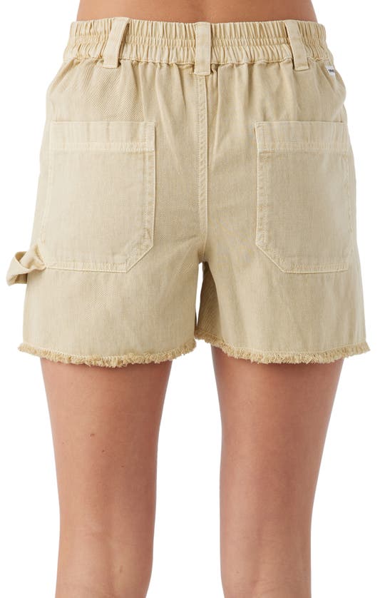 Shop O'neill Kids' Charli Cotton Twill Carpenter Shorts In True Khaki