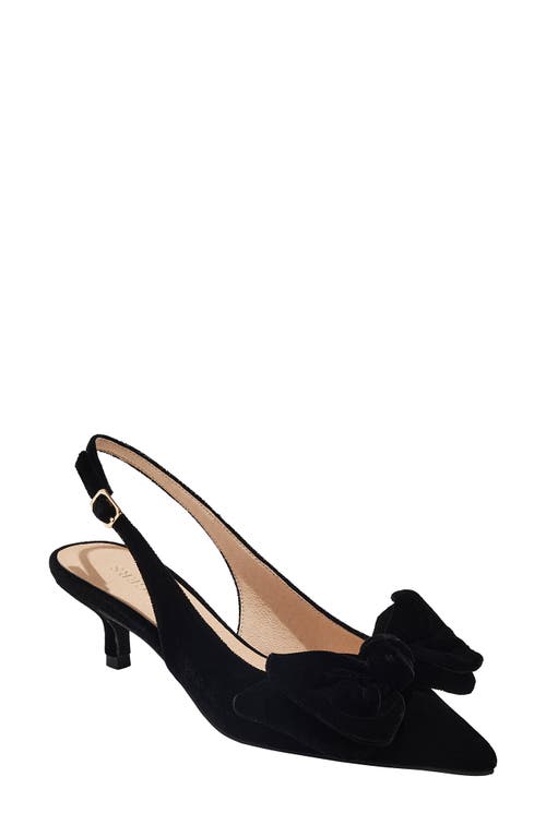 Jack Rogers Debra Kitten Heel Pointed Toe Slingback Pump Black at Nordstrom,