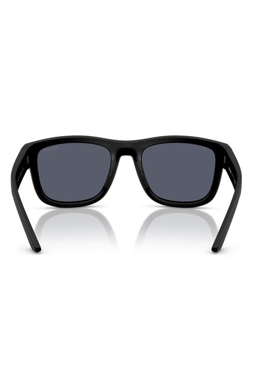 Prada Linea Rossa 53mm Mirrored Pillow Sunglasses In Matte Black