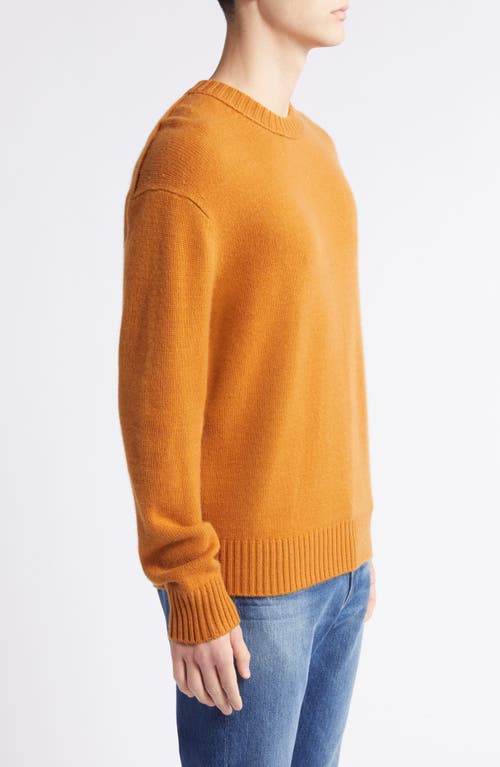 Shop Frame Cashmere Crewneck Sweater In Rust