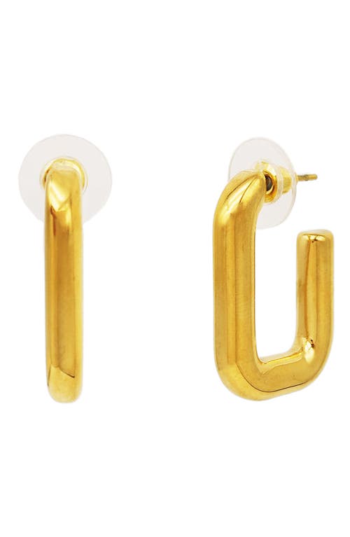 Como Rectangular Hoop Earrings in Gold
