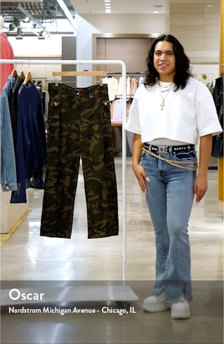 EDIKTED Aya Camo Print Low Rise Cargo Pants Nordstrom