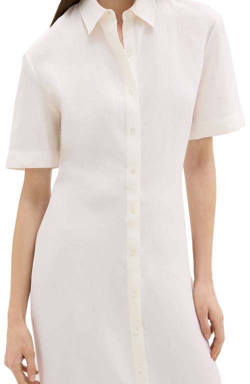 Shop Theory Galena Linen Maxi Shirtdress In White