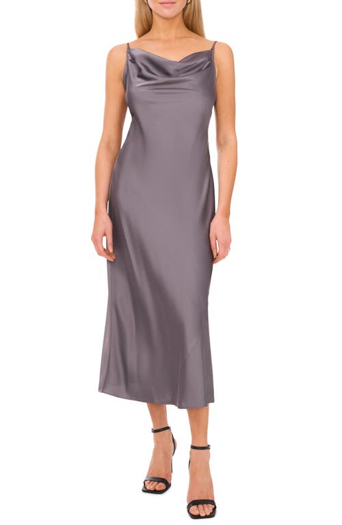 Shop Halogenr Halogen(r) Cowl Neck Satin Slipdress In Quiet Shade Grey