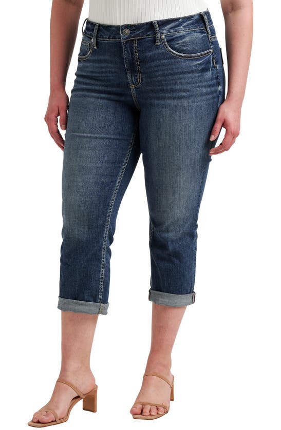 SILVER JEANS CO. SILVER JEANS CO. SUKI AMERICANA MID RISE CAPRI JEANS