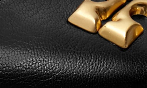 Tory Burch Eleanor Pointed Toe Pump In Perfect Black/rolled Gold