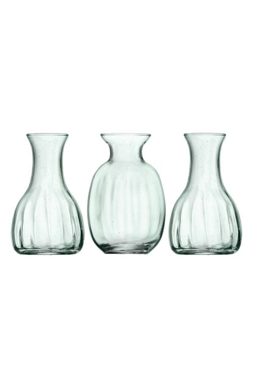 Lsa Set Of 3 Glass Vases In Clear