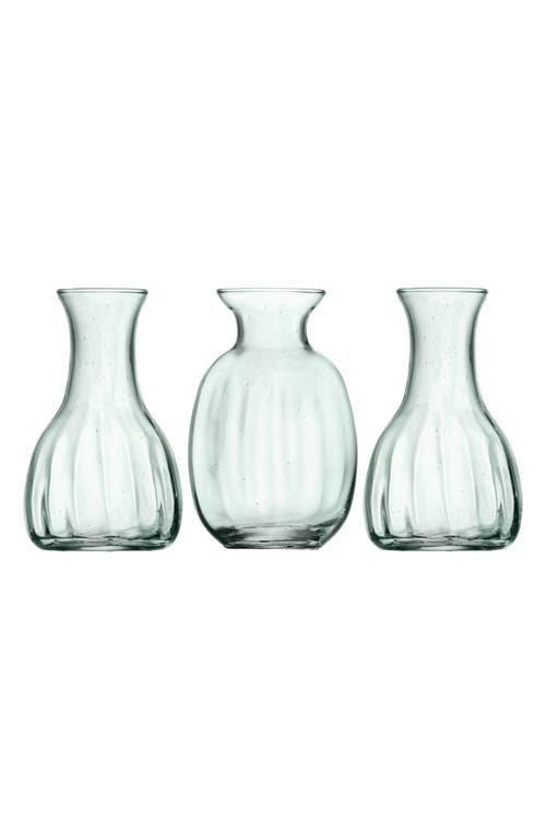 LSA Set of 3 Glass Vases in Clear 