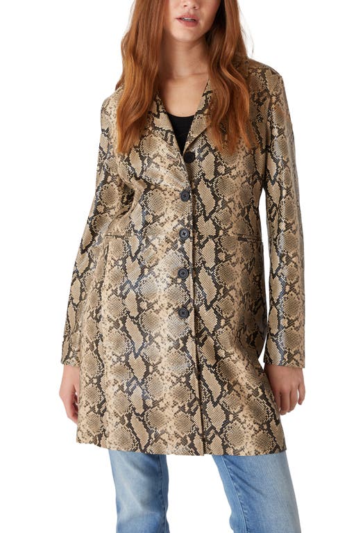 Blanknyc Snake Print Faux Leather Jacket In On The Move