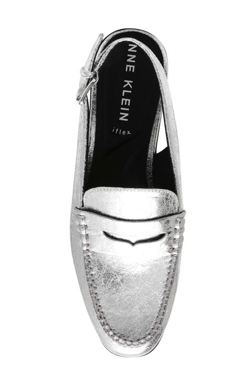 Shop Anne Klein Believer Slingback Loafer In Silver