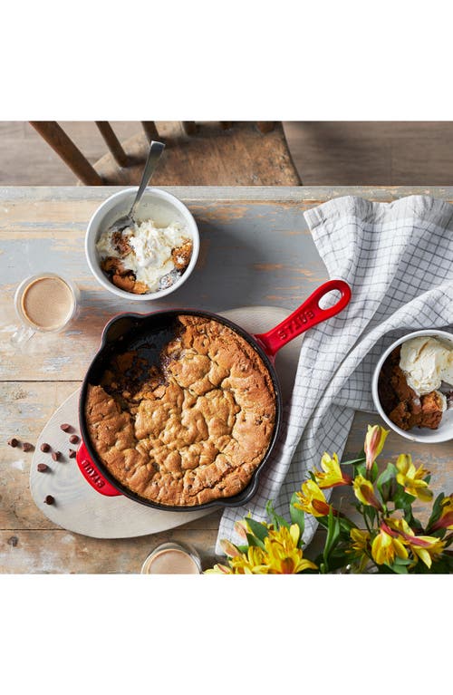 Staub Cast Iron 8.5in Cherry Traditional Deep Skillet In Cherry