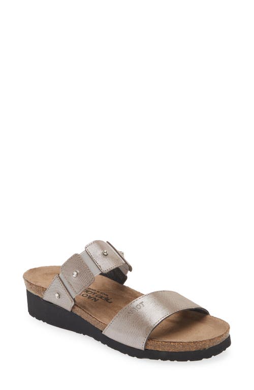 'Ashley' Sandal in Silver Threads Leather