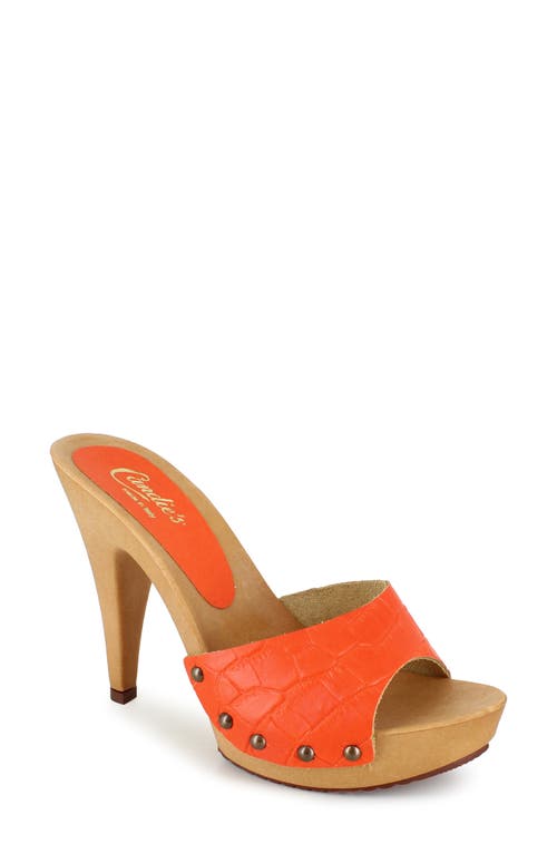 Viviana Slide Sandal in Burnt Orange