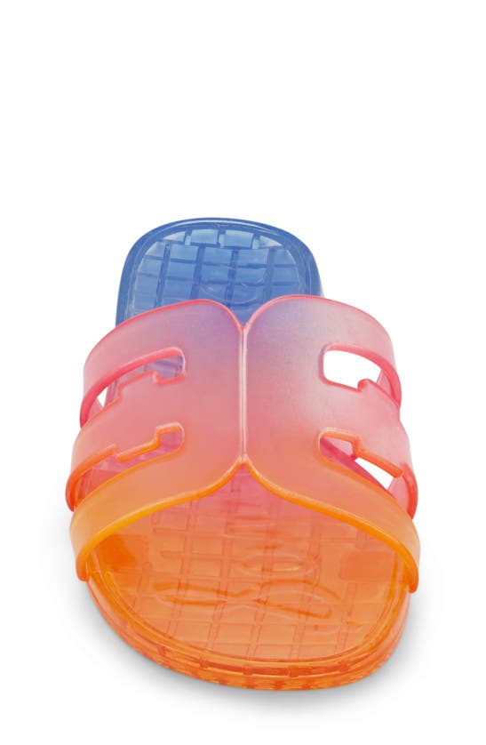 Shop Sam Edelman Kids' Bay Jelly Slide Sandal In Blue/ Pink/ Orange