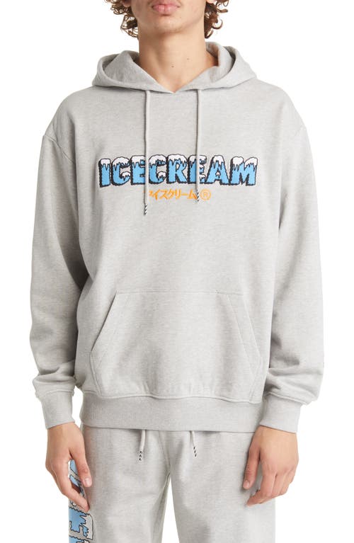 ICE CREAM Cold Goods Cotton Hoodie in Heather Grey