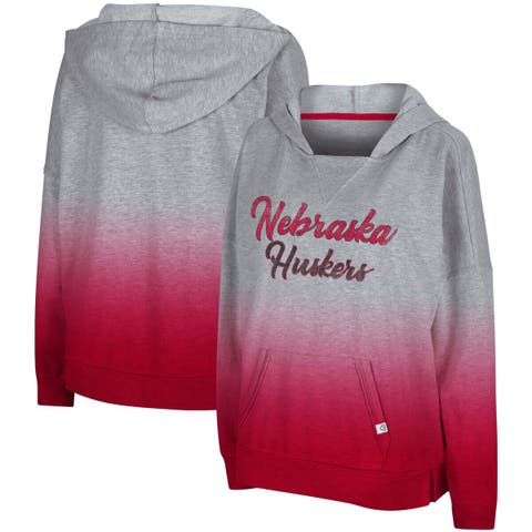 Women's Red Louisville Cardinals Ombre Long Sleeve Dip-Dyed Spirit