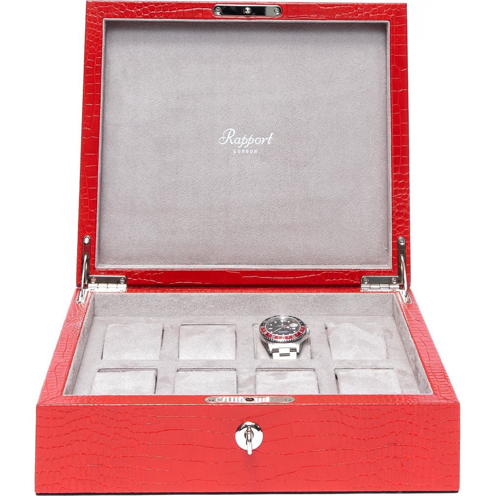 Rapport London Brompton Eight Watch Box In Red