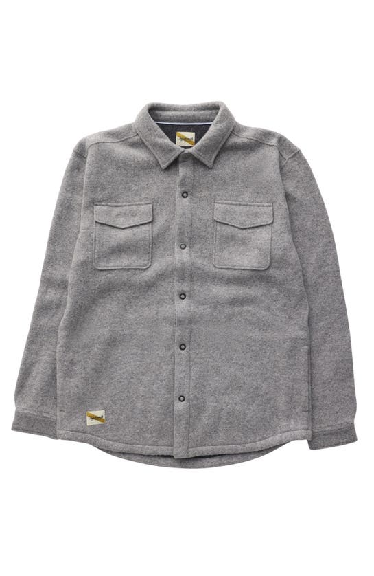Shop Tracksmith New England Overshirt In Frost Gray/charcoal