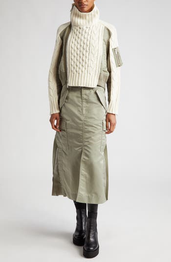 Sacai Nylon Twill Skirt | Nordstrom
