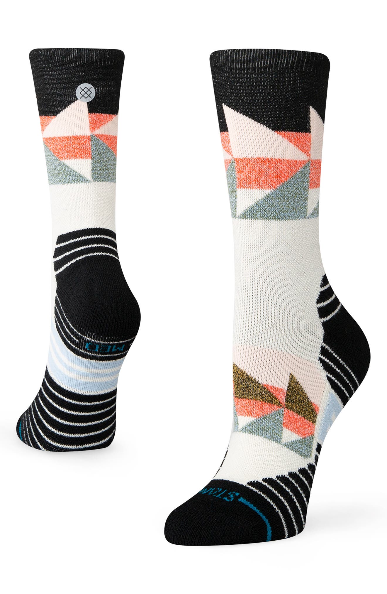 Stance Tri Mid Crew Socks in Black 