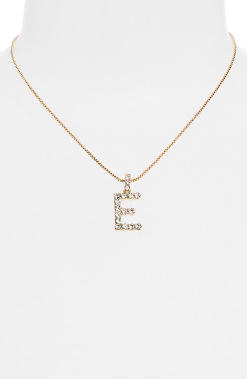 Shop Baublebar Crystal Initial Pendant Necklace In Gold E