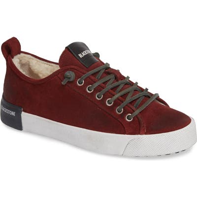 Blackstone Ql60 Genuine Shearling Lined Sneaker, Burgundy