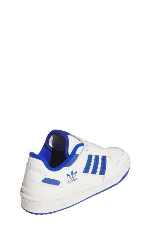 Adidas Originals Adidas Kids' Forum Low Basketball Sneaker In White/ Royal Blue/ White