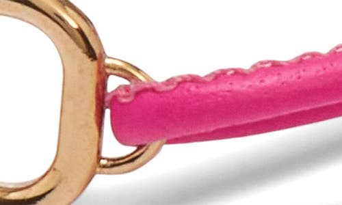 Shop Valentino Vlogo Leather Slider Bracelet In Pink Pp