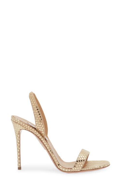 Shop Aquazzura So Nude Paillette Embellished Slide Sandal In Beige/gold