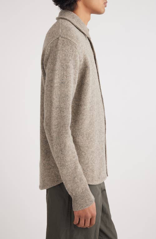 Shop Dries Van Noten Mullins Sweater Knit Shirt In Grey Melange