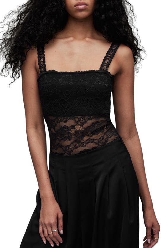 ALLSAINTS CHARLIE SLEEVELESS LACE BODYSUIT