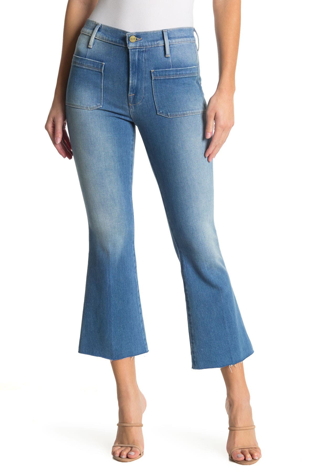 FRAME Le Bardot Crop Flare Leg Jeans Nordstrom Rack