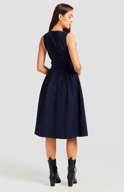 Shop Belle & Bloom Miss Independence Midi Dress In Navy