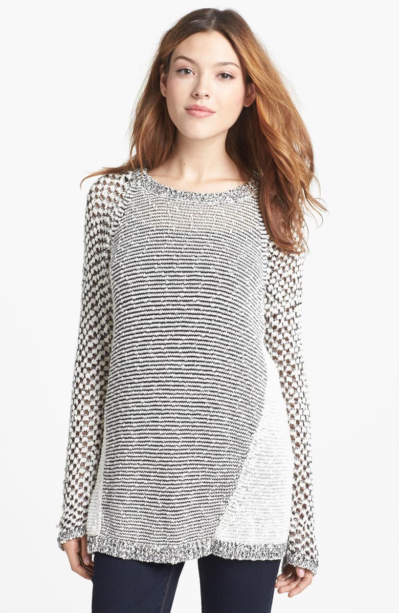 Two by Vince Camuto Mixed Stitch Crewneck Sweater | Nordstrom