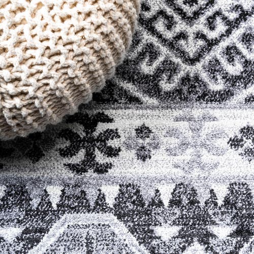 Jonathan Y Sura Modern Kilim Geometric Area Rug In Gray/anthracite