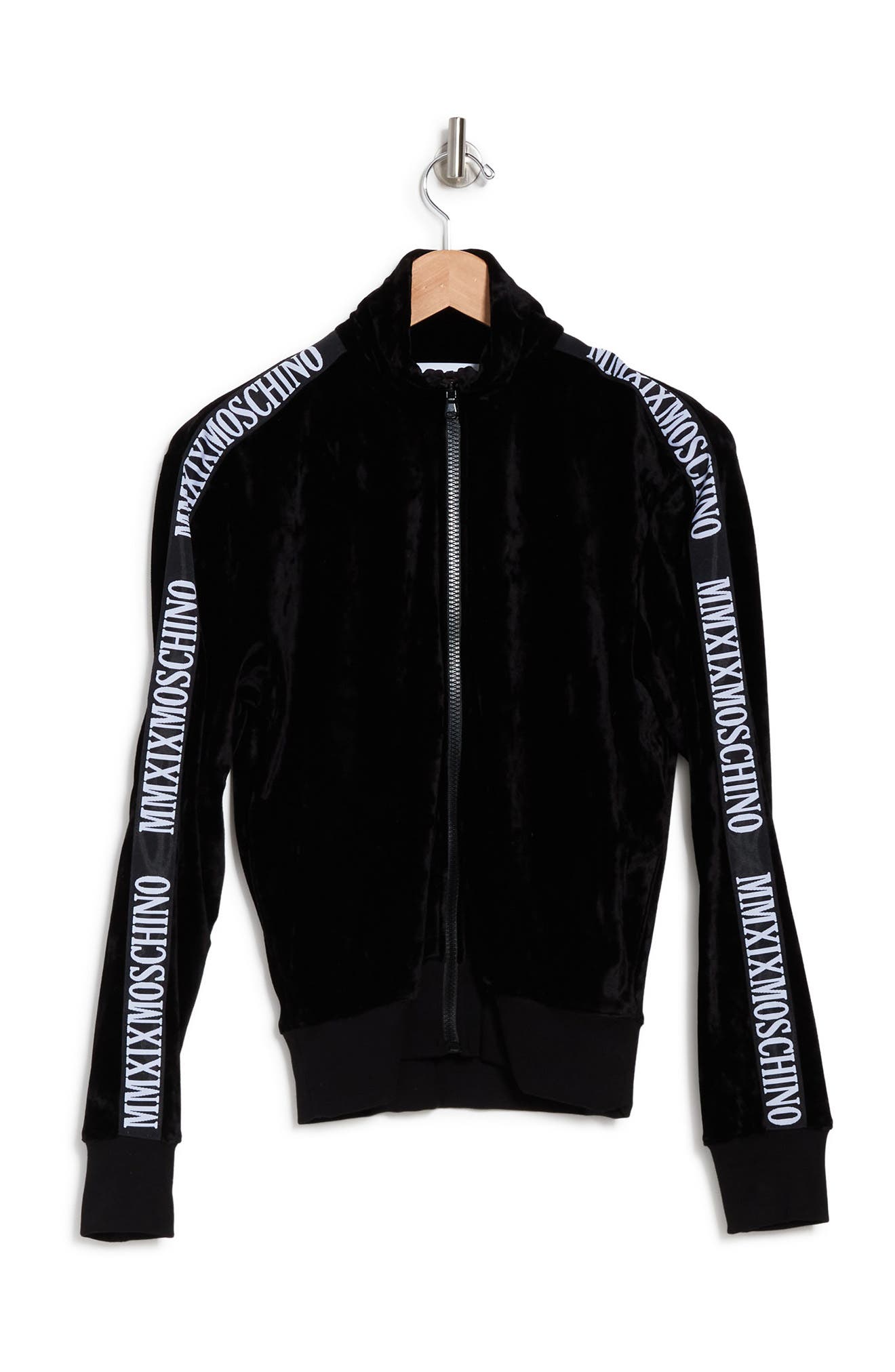 Moschino Velvet  Sweatshirt In Black