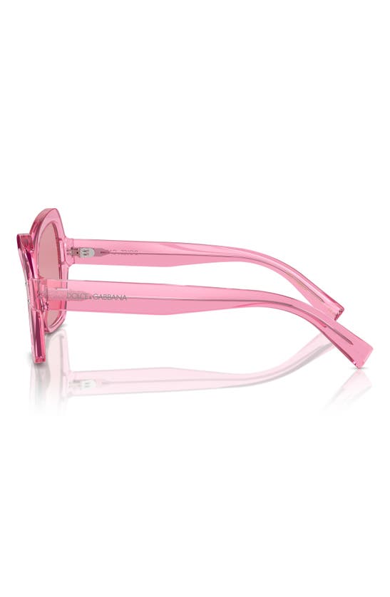 Shop Dolce & Gabbana 56mm Butterfly Sunglasses In Trans Pink