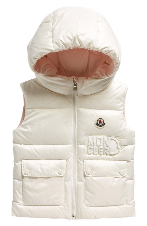 Moncler Kids' Amy Hooded Down Vest White at Nordstrom,