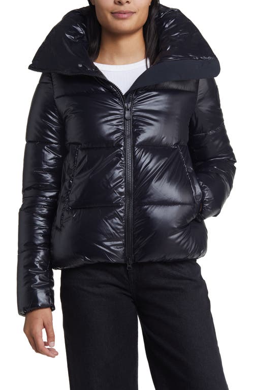 Save The Duck Isla Insulated Windproof & Water Repellent Puffer Jacket Black at Nordstrom,