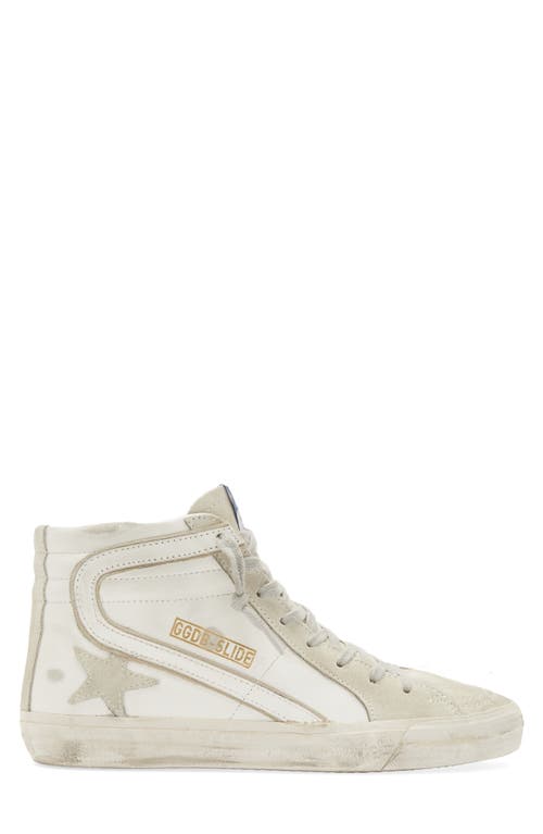 Golden Goose Slide High Top Sneaker In White/ice