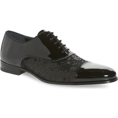 Mezlan Davos Cap Toe Oxford, Black