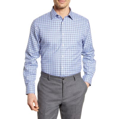 Nordstrom Shop Smartcare(TM) Traditional Fit Check Dress Shirt - Blue