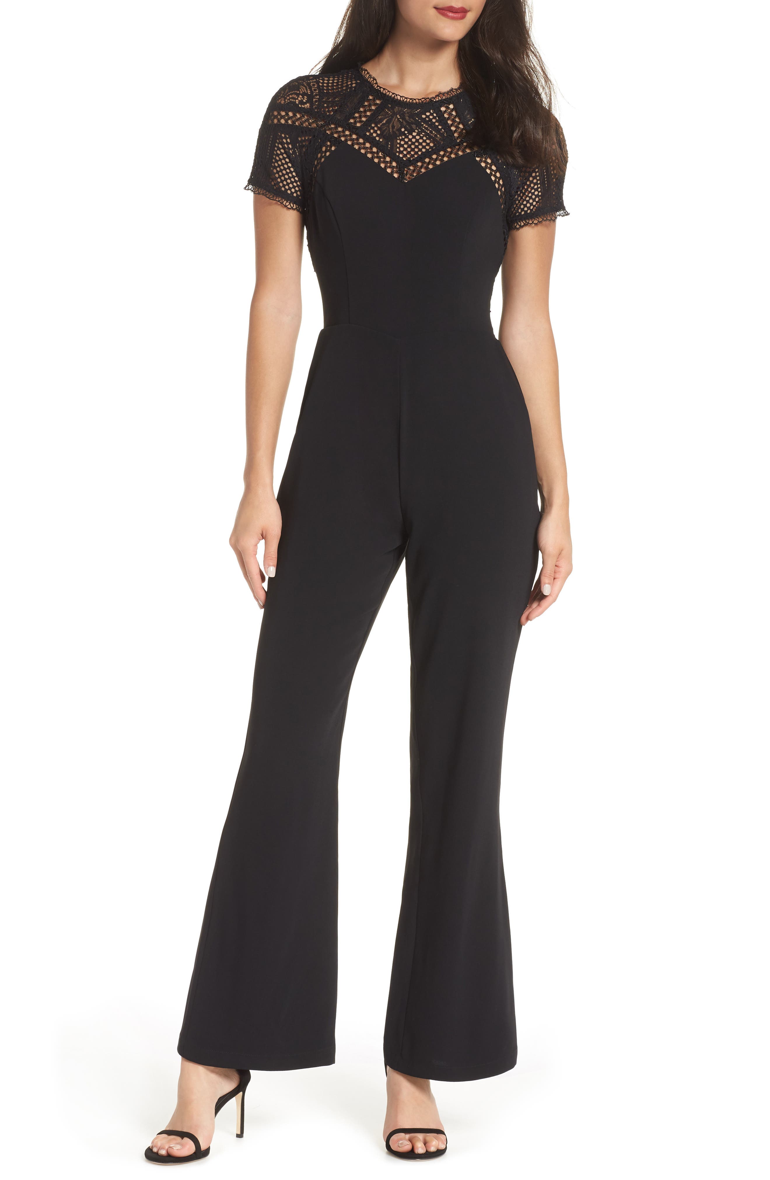 harlyn lace illusion top jumpsuit